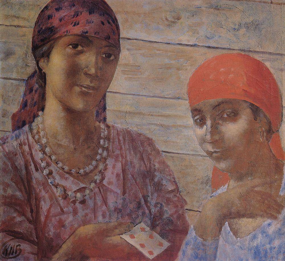 Gypsy by Kuzma Petrov-Vodkin, hand-painted portrait oil painting reproduction on canvas