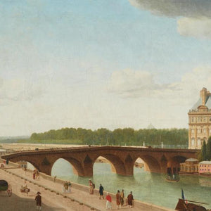 The Pont du Louvre by Wilhelm Bendz — Oil Painting Reproduction