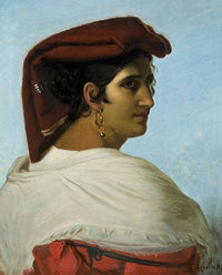 Italian three-quarter by Anton Romako — hand-painted portrait oil painting reproduction on canvas