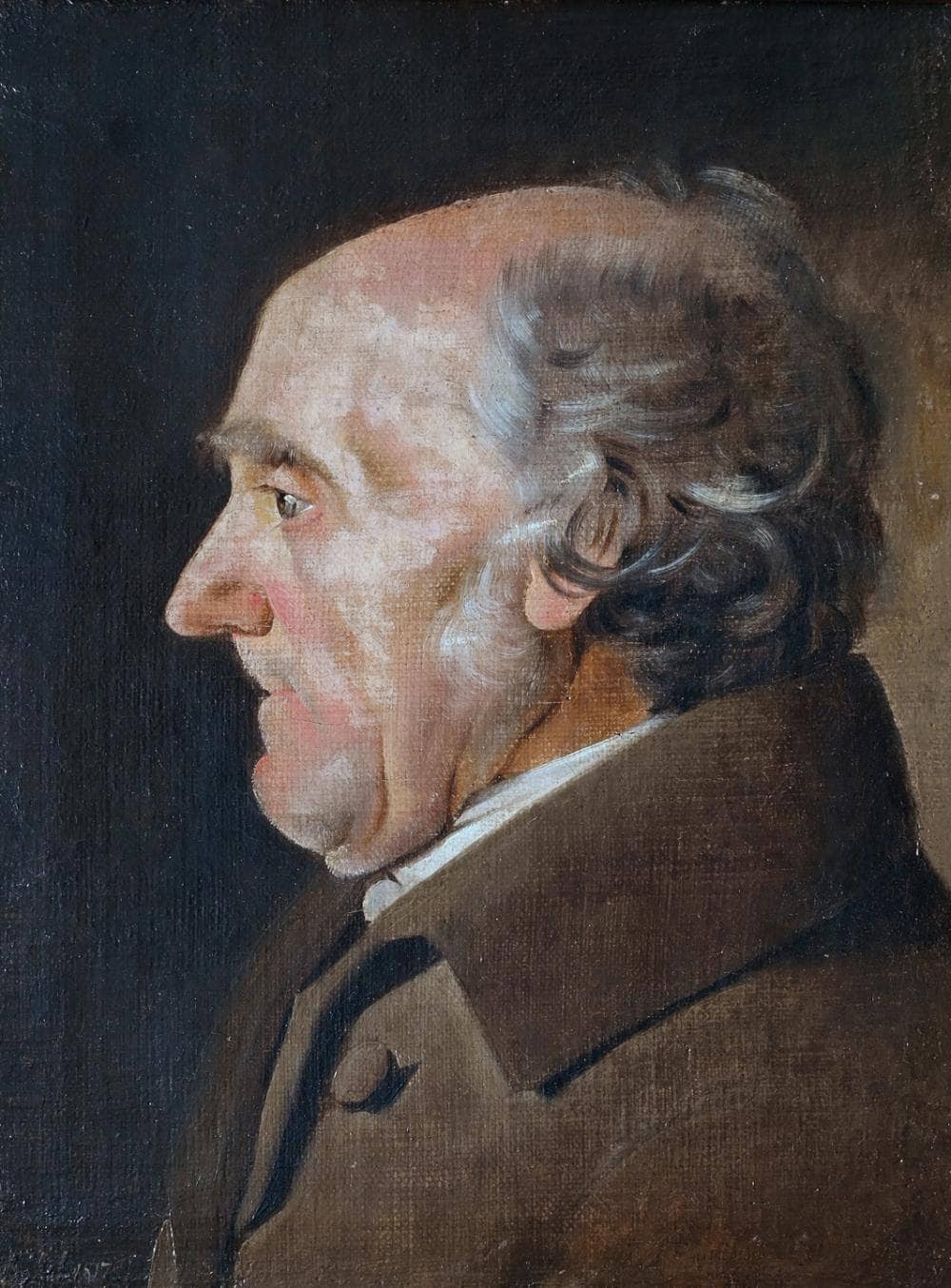Portrait-study of an old man by Ernst Meyer — hand-painted portrait oil painting reproduction on canvas