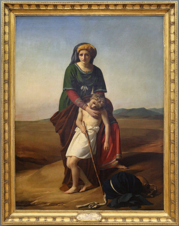 Hagar and Ismael in the Desert