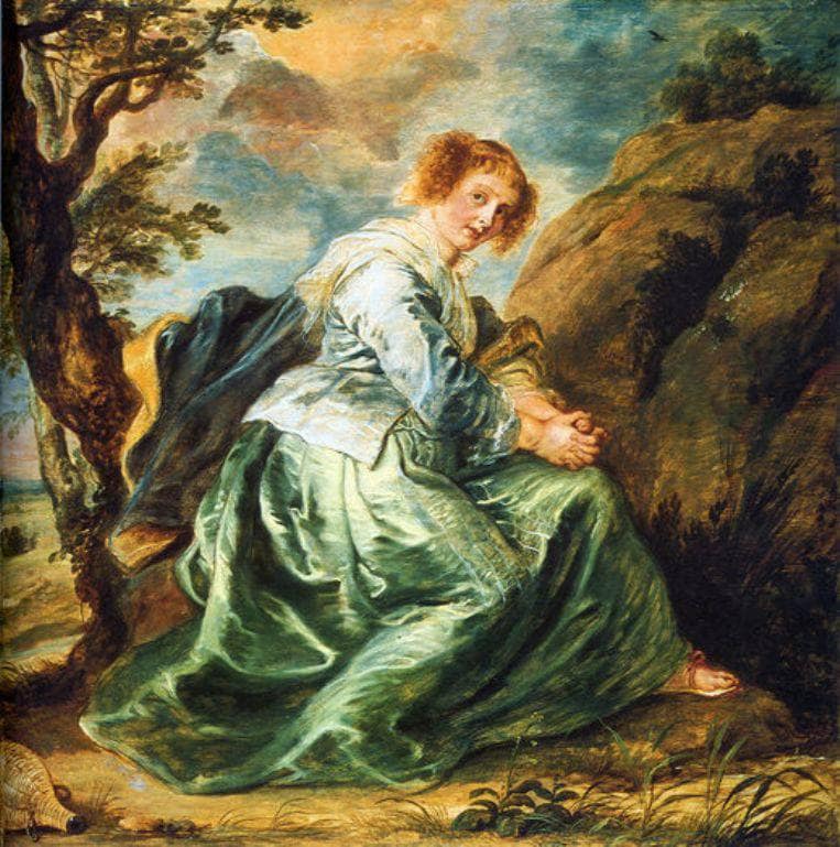 Hagar in the Desert by Peter Paul Rubens — hand-painted cultural oil painting reproduction on canvas