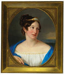 Half-length Portrait of a Lady in Greek Costume (Presumably the artist's wife) by Alexander Clarot — hand-painted portrait oil painting reproduction on canvas