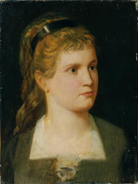 Half-length portrait of the niece, Käthchen Winder by Anton Romako — hand-painted portrait oil painting reproduction on canvas