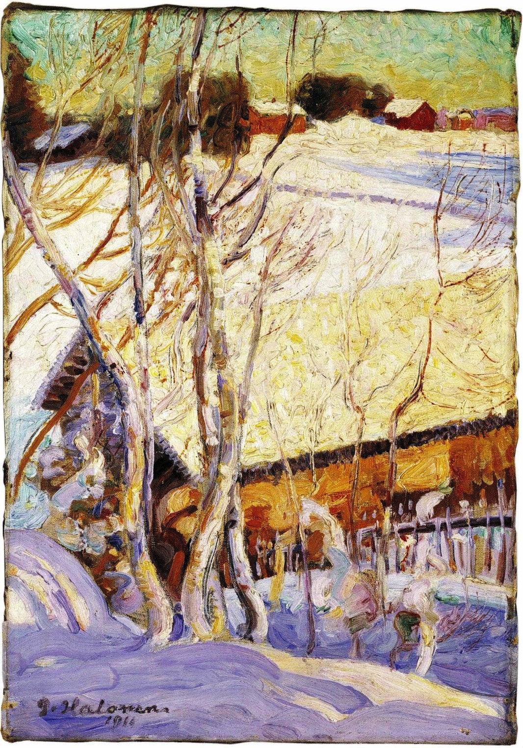 Dag I Mars by Pekka Halonen — hand-painted botanical oil painting reproduction on canvas