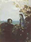 Hamlet and Ophelia by Mikhail Vrubel — hand-painted cultural oil painting reproduction on canvas