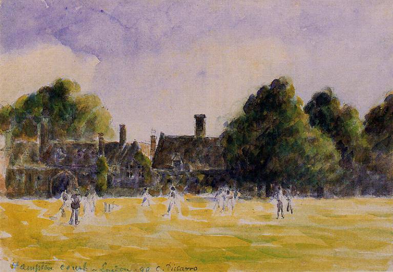 Hampton Court Green - Camille Pissarro