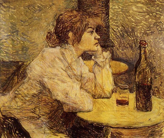 Hangover by Henri de Toulouse-Lautrec — hand-painted portrait oil painting reproduction on canvas