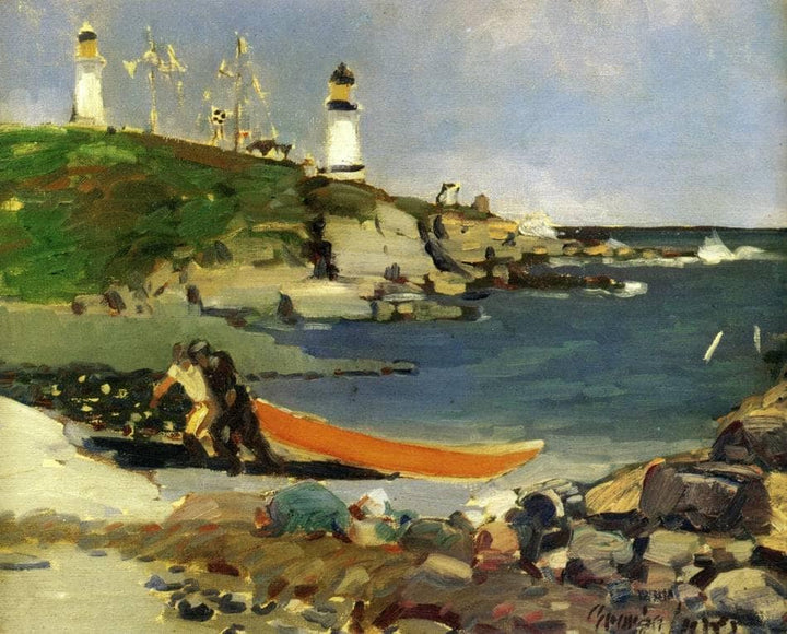 Hannaford's Cove by George Luks — hand-painted landscape oil painting reproduction on canvas