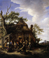 Happy Peasants by Adriaen van Ostade — hand-painted botanical oil painting reproduction on canvas