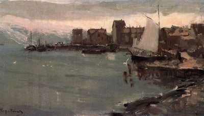 Harbor in Norway in living room
