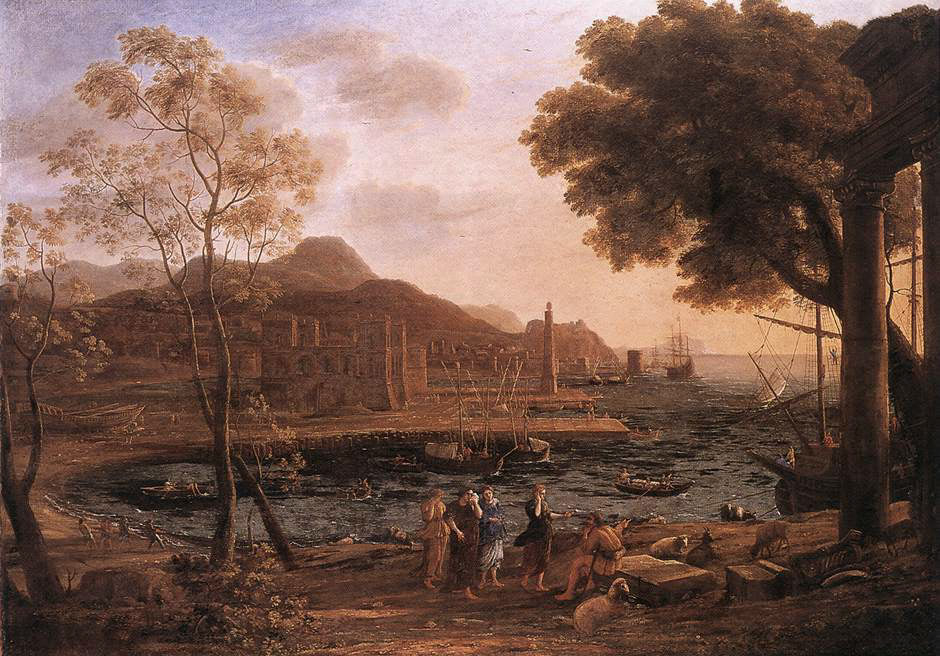 Harbour Scene with Grieving Heliades - Claude Lorrain