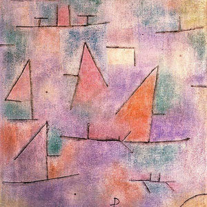 Harbour with sailing ships by Paul Klee — Oil Painting Reproduction