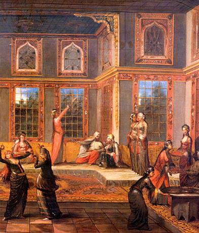 Harem Scene with the Sultan - Jean Baptiste Vanmour