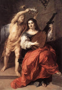 Harmony and Marriage by Theodoor van Thulden — female oil painting wall art, Baroque