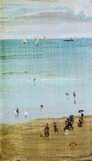 Harmony in Blue and Pearl: The Sands, Dieppe - James McNeill Whistler