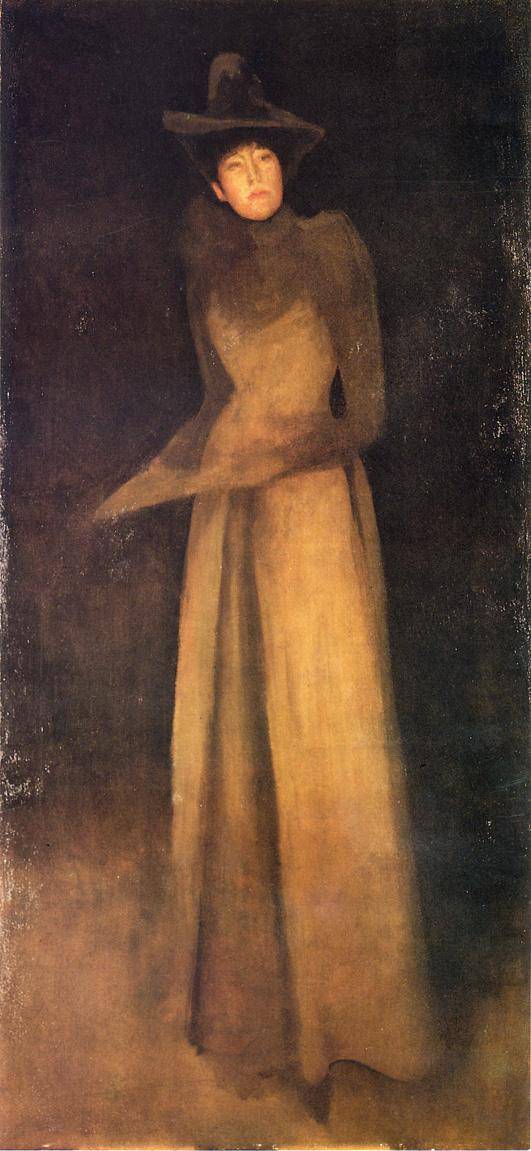 Harmony in Brown: The Felt Hat by James McNeill Whistler, hand-painted portrait oil painting reproduction on canvas