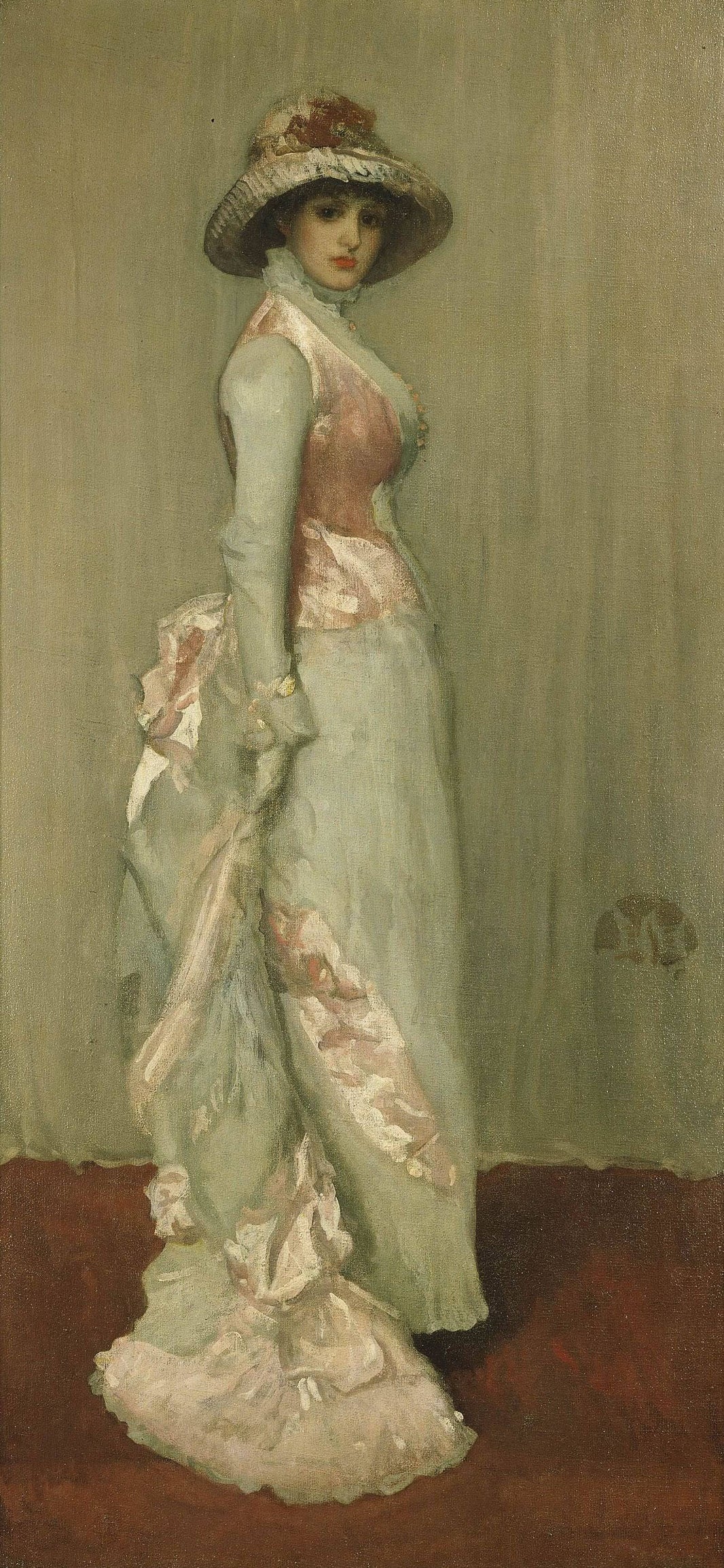 Harmony in Pink and Grey: Lady Meux by James McNeill Whistler, hand-painted portrait oil painting reproduction on canvas