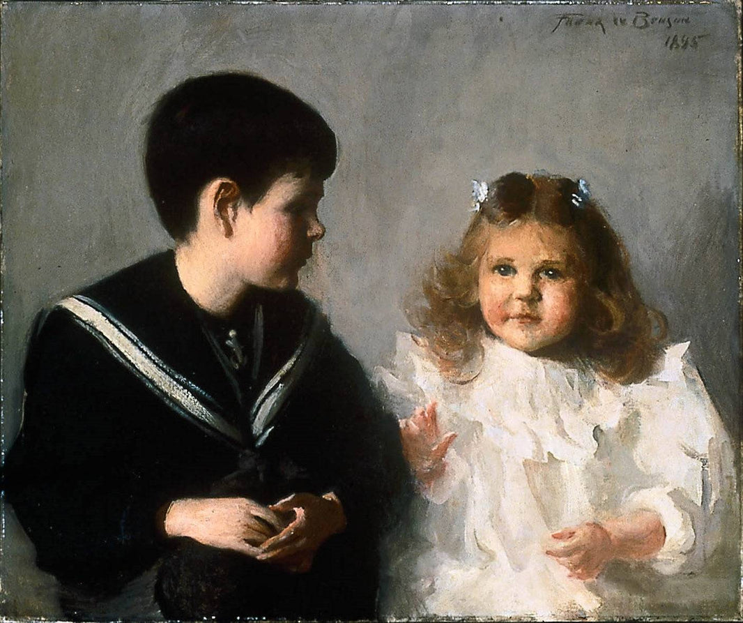 Harold D. Walker and Katherine M. Walker by Frank W. Benson, hand-painted portrait oil painting reproduction on canvas