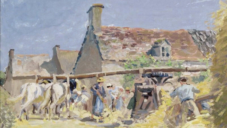 Harvest at Montfoucault - Camille Pissarro