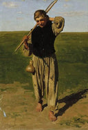Harvester by Nikolai Kuznetsov — male oil painting wall art, Realism