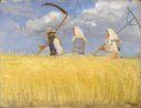 Harvesters by Anna Ancher — hand-painted landscape oil painting reproduction on canvas