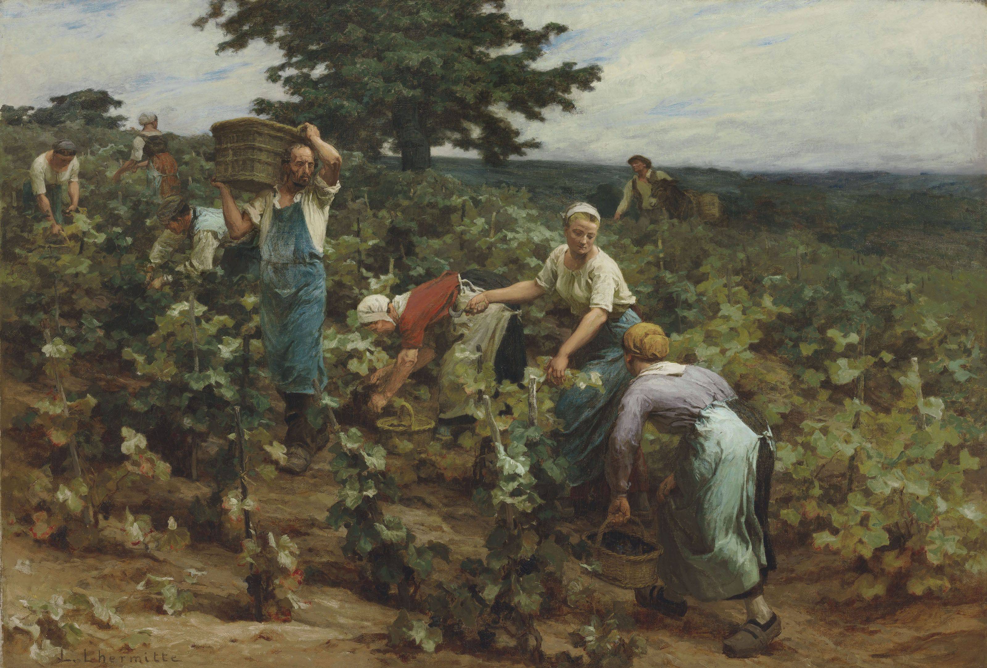 Harvesting at Mont-Saint-Père - Léon Augustin Lhermitte