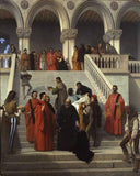 The Final Moments of Doge Marin Faliero on the âdel Piomboâ Staircase by Francesco Hayez — hand-painted cultural oil painting reproduction on canvas