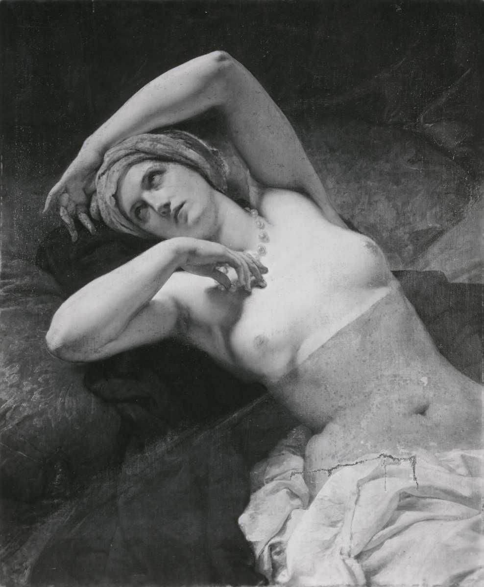 Odalisque by Francesco Hayez — hand-painted portrait oil painting reproduction on canvas