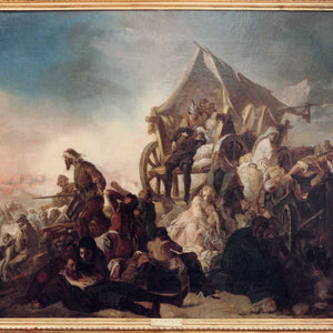Scene of plunder after the battle