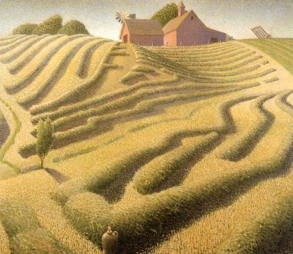 Haying - Grant Wood