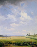 Haymaking by Albert Zimmermann — hand-painted landscape oil painting reproduction on canvas