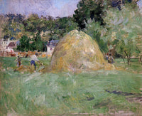 Haystacks at Bougival by Berthe Morisot — hand-painted botanical oil painting reproduction on canvas