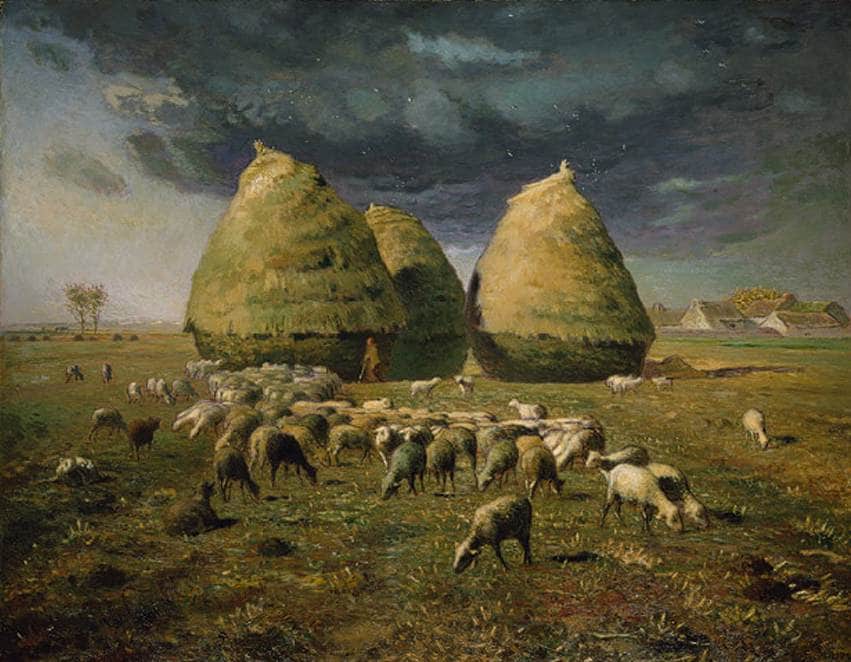 Haystacks Autumn - Jean-Francois Millet