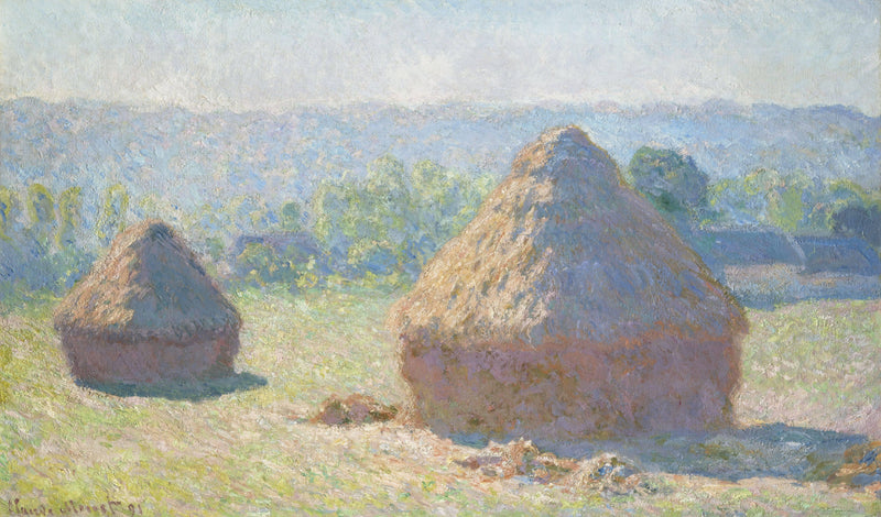 Haystacks, end of Summer on gallery wrap