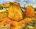 Haystacks in Provence by Vincent van Gogh — hand-painted botanical oil painting reproduction on canvas