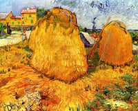 Haystacks in Provence by Vincent van Gogh — hand-painted botanical oil painting reproduction on canvas
