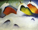 Haystacks in the Snow by Franz Marc — hand-painted abstract oil painting reproduction on canvas