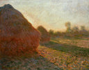 Haystacks, Last Sunrays by Claude Monet — hand-painted landscape oil painting reproduction on canvas