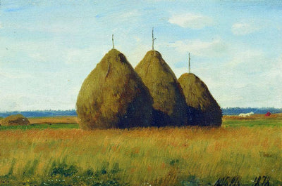 Haystacks in entryway