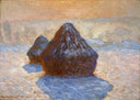 Haystacks, Snow Effect by Claude Monet — rock oil painting wall art, Impressionism