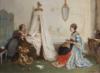 He is sleeping! by Gerolamo Induno — hand-painted portrait oil painting reproduction on canvas