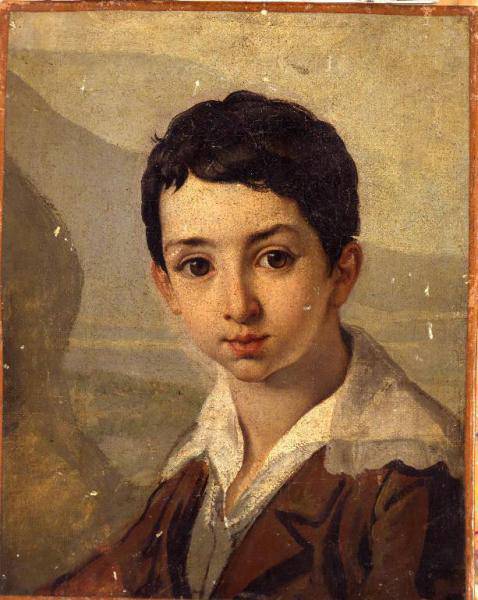 Head of a boy by Francesco Hayez, hand-painted portrait oil painting reproduction on canvas