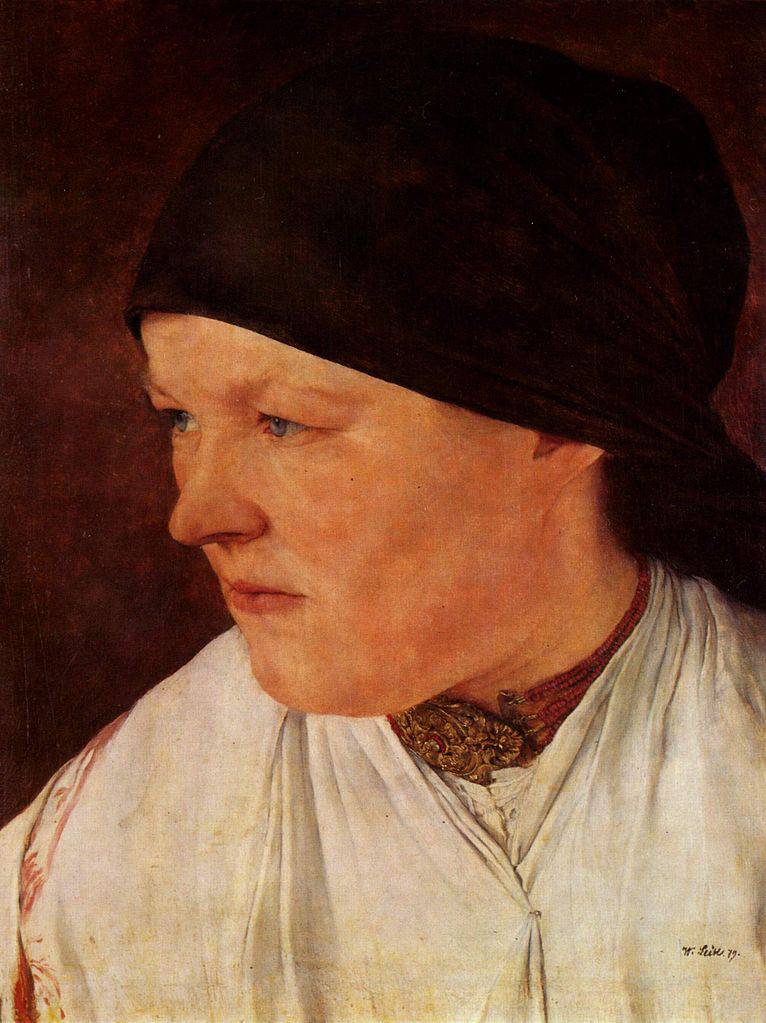 Head of a Farm Girl - Wilhelm Leibl