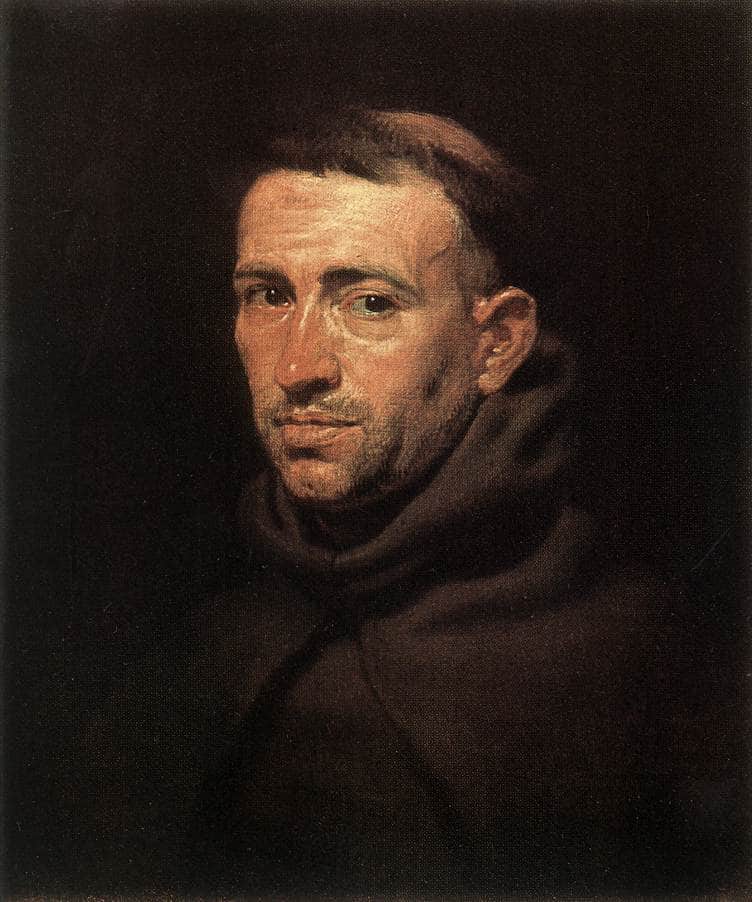 Head of a Franciscan Friar by Peter Paul Rubens — hand-painted portrait oil painting reproduction on canvas