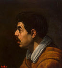 Head of a Man by Diego Velazquez — male oil painting wall art, Baroque