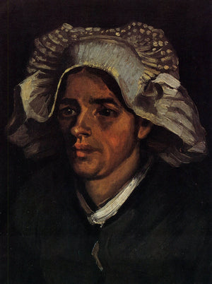 Head of a Peasant Woman with White Cap - Vincent van Gogh