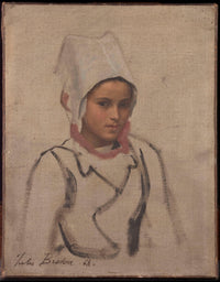 Head of a young Breton, study for Pardon