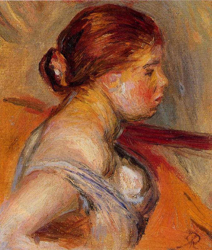 Head of a Young Girl - Pierre-Auguste Renoir