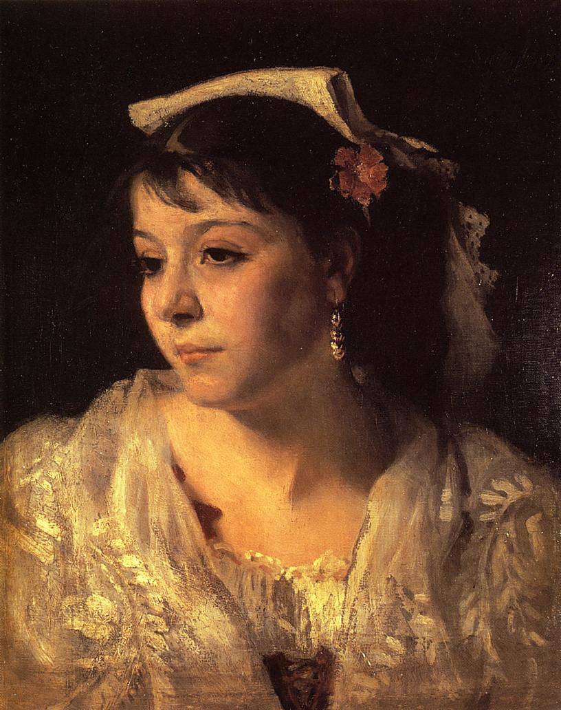 Head of an Italian Woman - John Singer Sargent